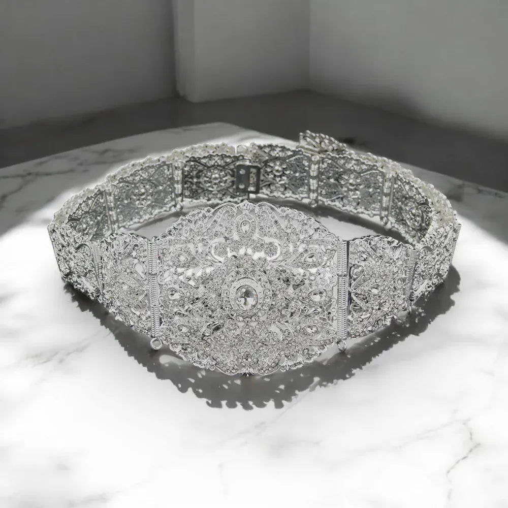 Maison de la Ceinture Argent / Taille unique Ceinture marocaine femme – Zahrae