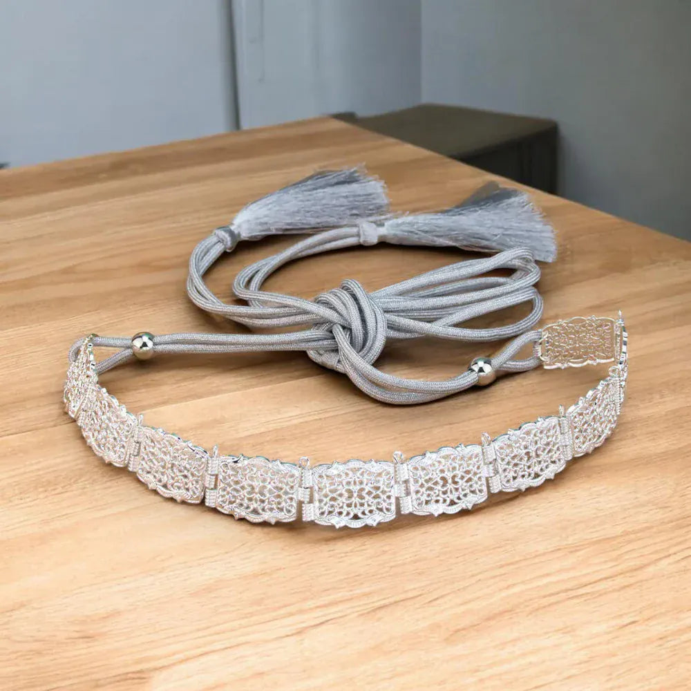 Maison de la Ceinture Argent / Taille unique Ceinture marocaine femme – Zahrya