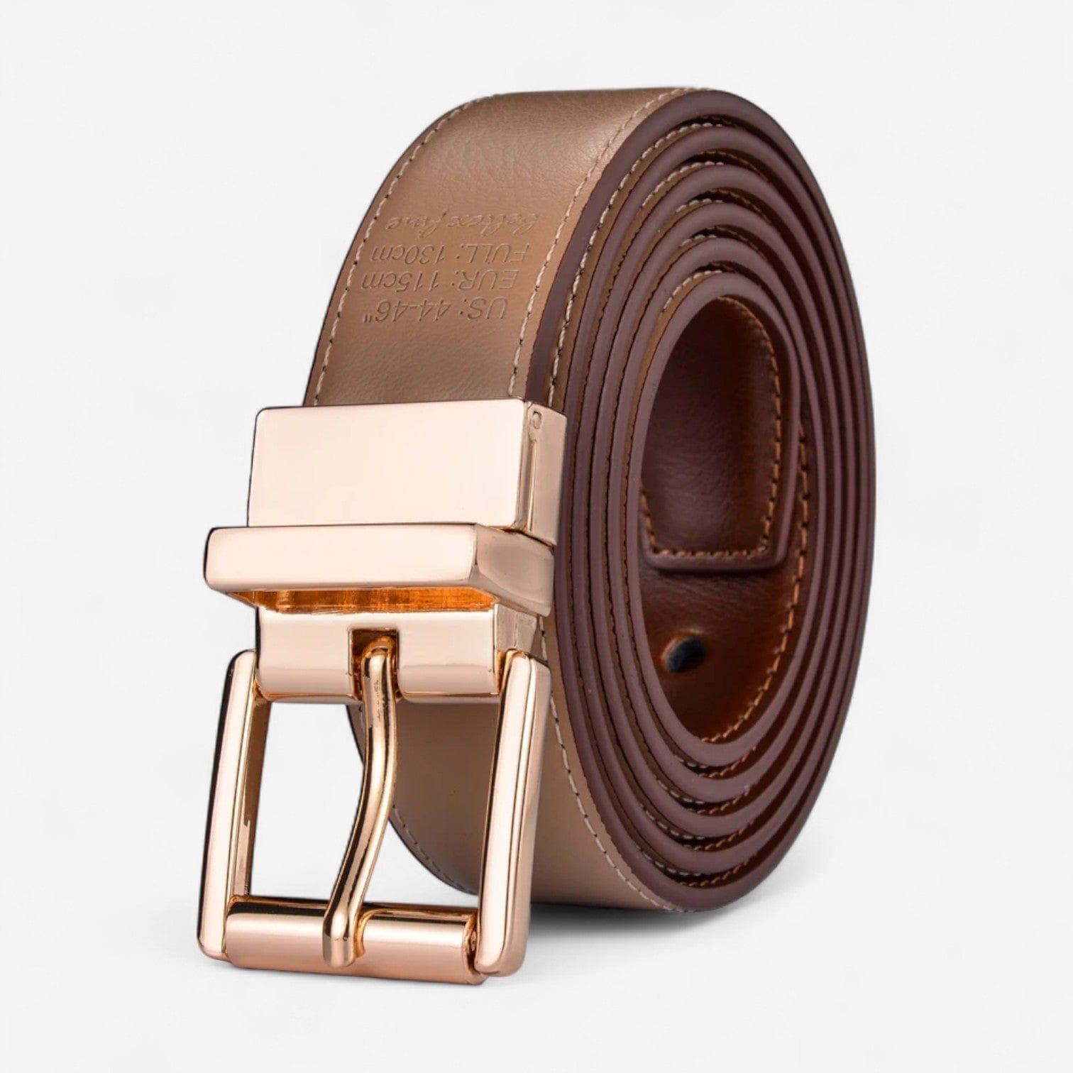 Maison de la Ceinture Kaki / OR / 90cm Ceinture réversible homme – Aldren