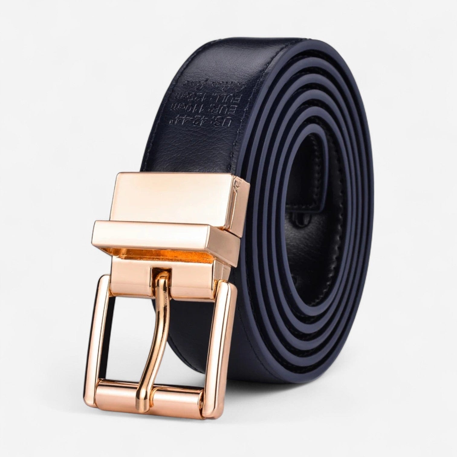 Maison de la Ceinture Noir Bleu marine / OR / 90cm Ceinture réversible homme – Aldren