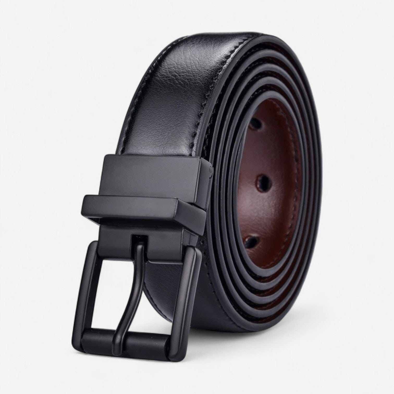 Maison de la Ceinture Noir Café / Noir / 90cm Ceinture réversible homme – Aldren