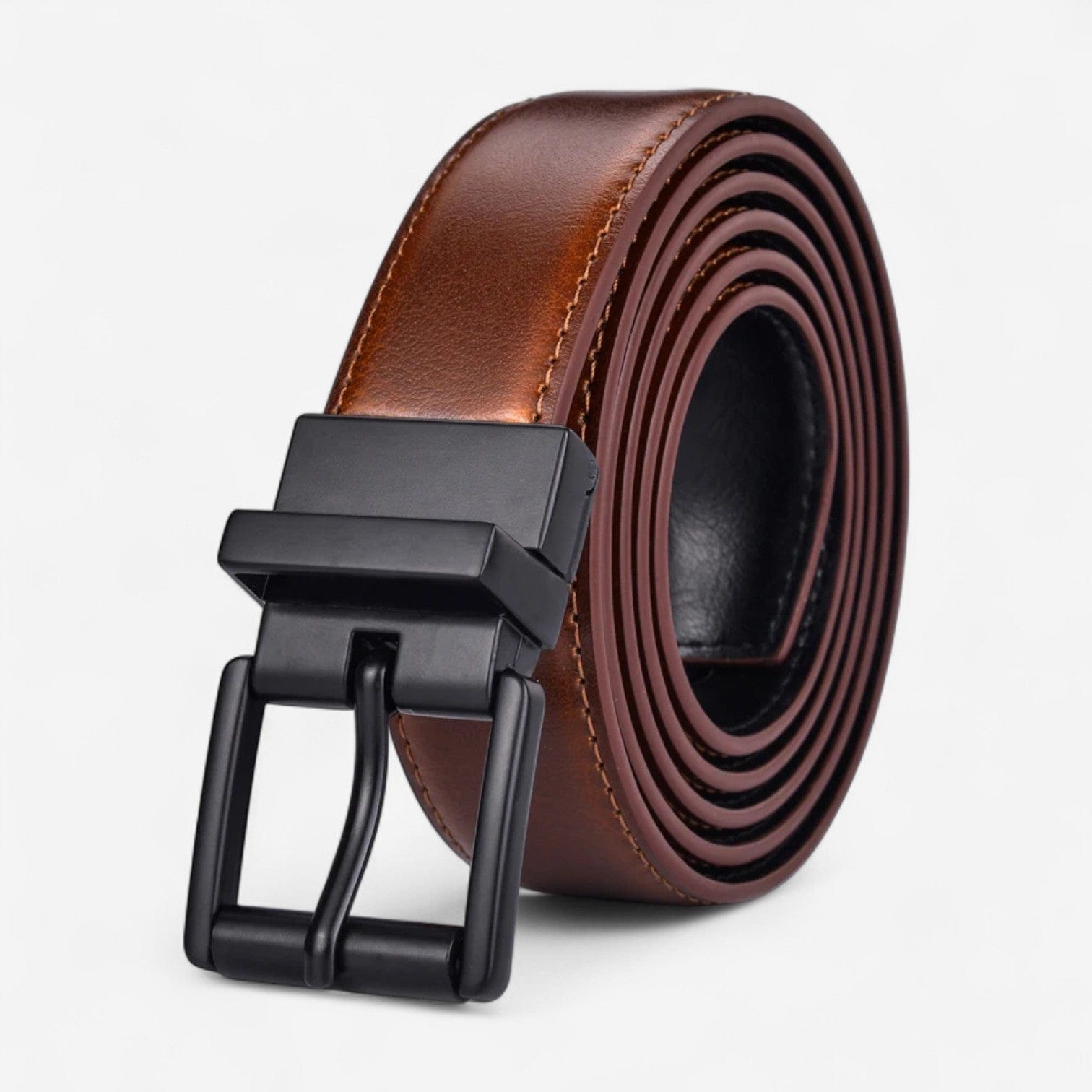 Maison de la Ceinture Noir Marron / Noir / 90cm Ceinture réversible homme – Aldren