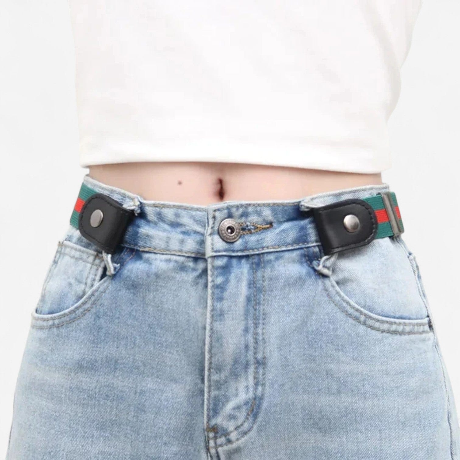 Maison de la Ceinture Vert / 65-100cm Ceinture sans boucle - Liora