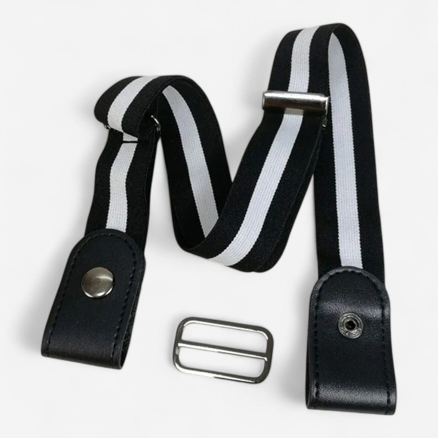 Maison de la Ceinture Noir Banc / 85-120cm Ceinture sans boucle - Selya