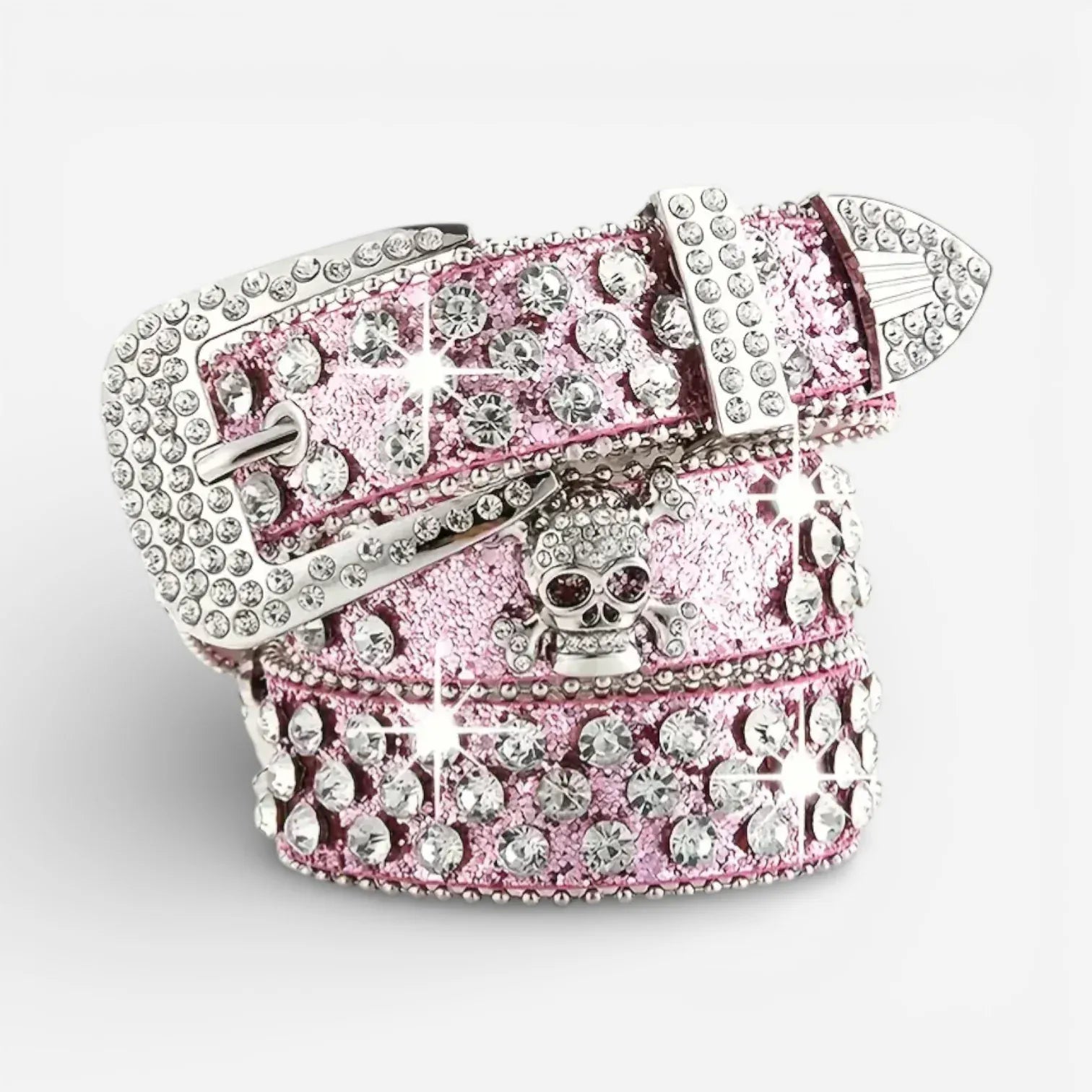 Maison de la Ceinture Rose / 110cm Ceinture tête de mort femme – Glittera