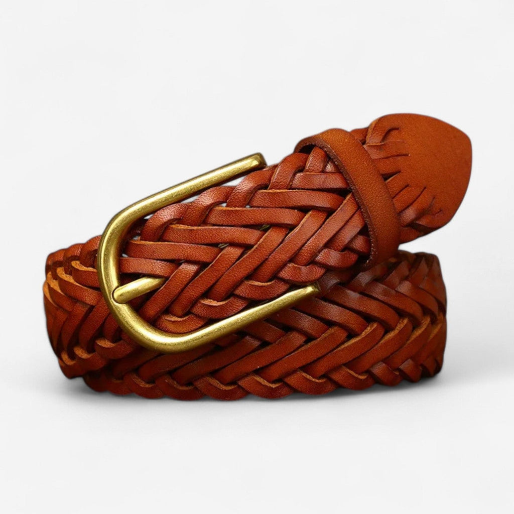 Maison de la Ceinture Cognac / 110cm Ceinture tressée cuir – Jorell