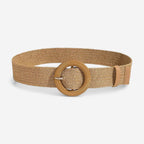 Ceinture tressée femme en fibres naturelles souples, modèle Amalya