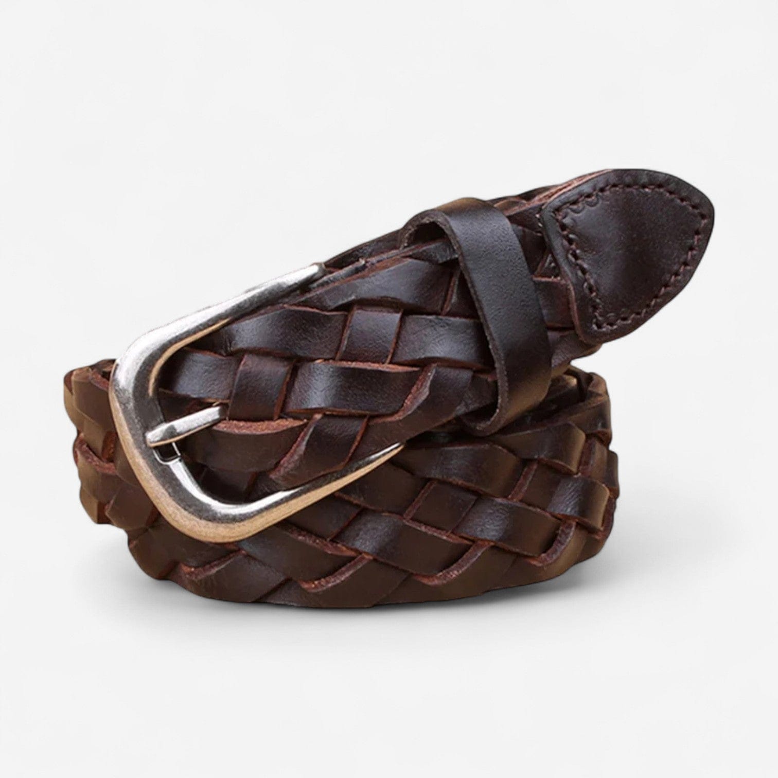 Maison de la Ceinture Café / 105cm Ceinture tressée femme - Arvane