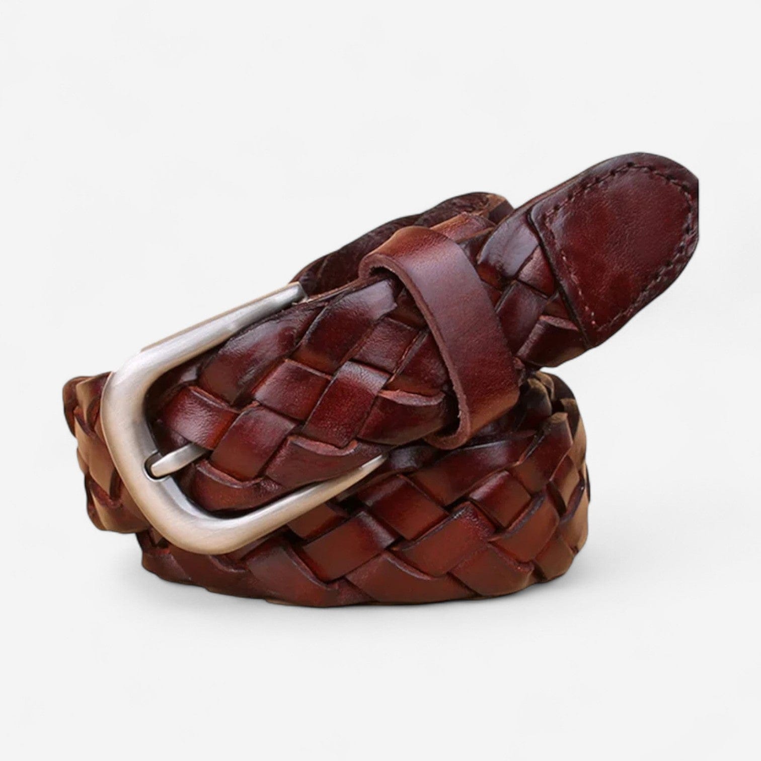 Maison de la Ceinture Marron / 105cm Ceinture tressée femme - Arvane