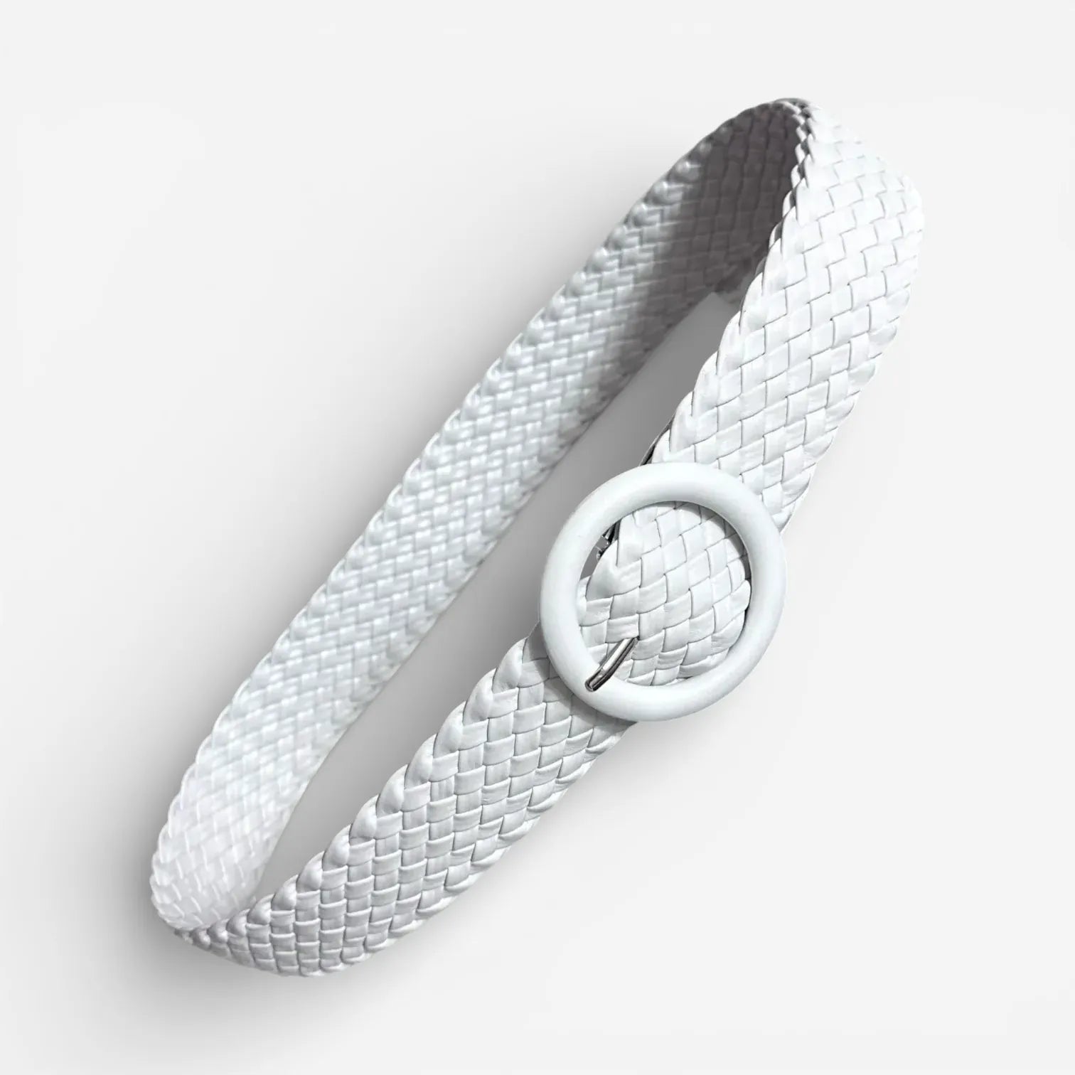 Maison de la Ceinture Blanc / 110cm Ceinture tressée femme – Elvéra