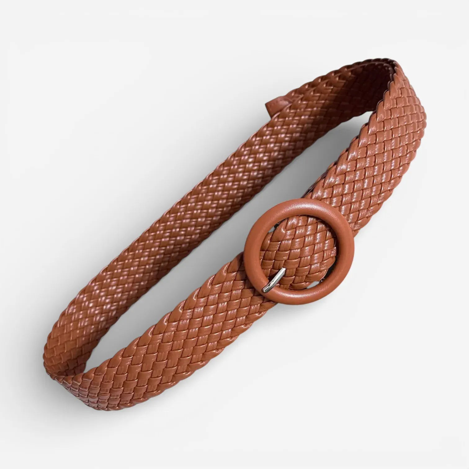 Maison de la Ceinture Camel / 110cm Ceinture tressée femme – Elvéra