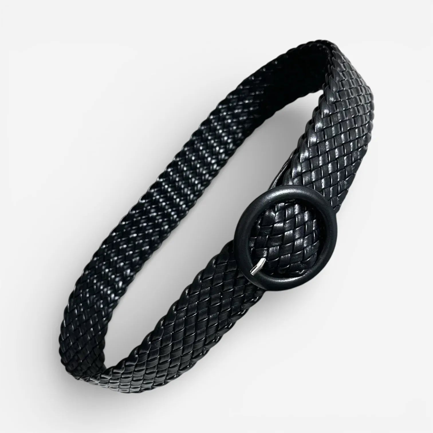 Maison de la Ceinture Noir / 110cm Ceinture tressée femme – Elvéra