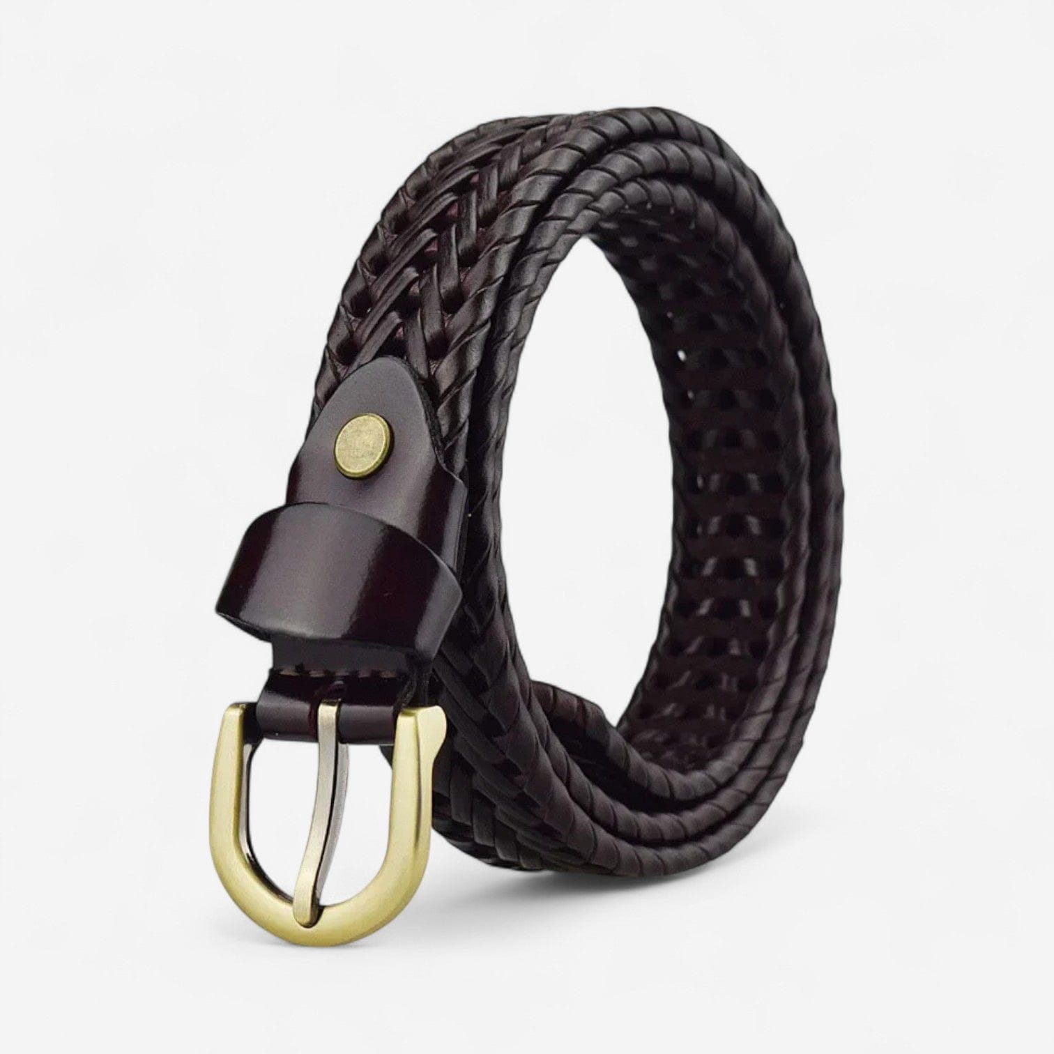 Maison de la Ceinture Café / 85cm Ceinture tressée femme – Noralya