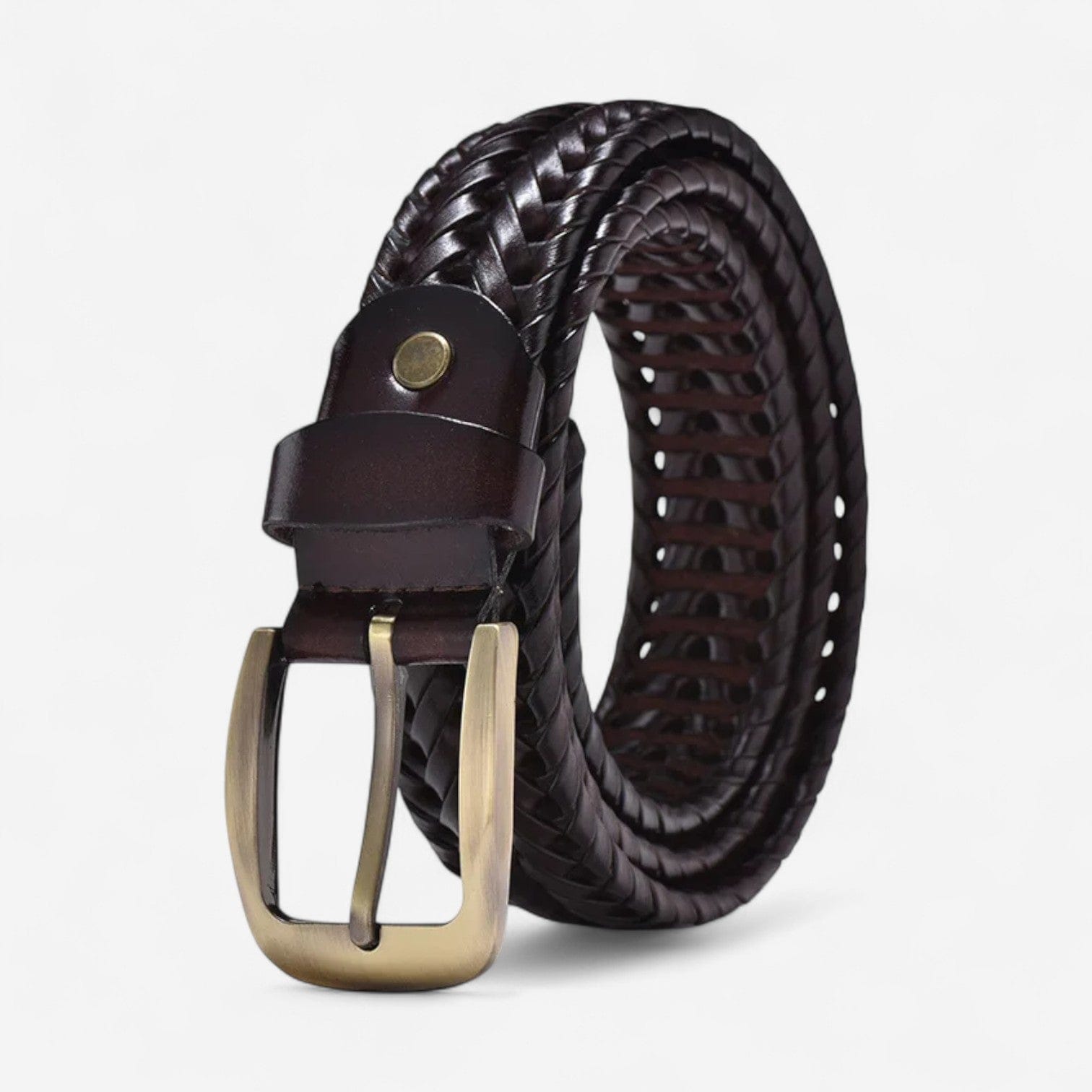 Maison de la Ceinture Café / 110cm Ceinture Tressée homme – Anders