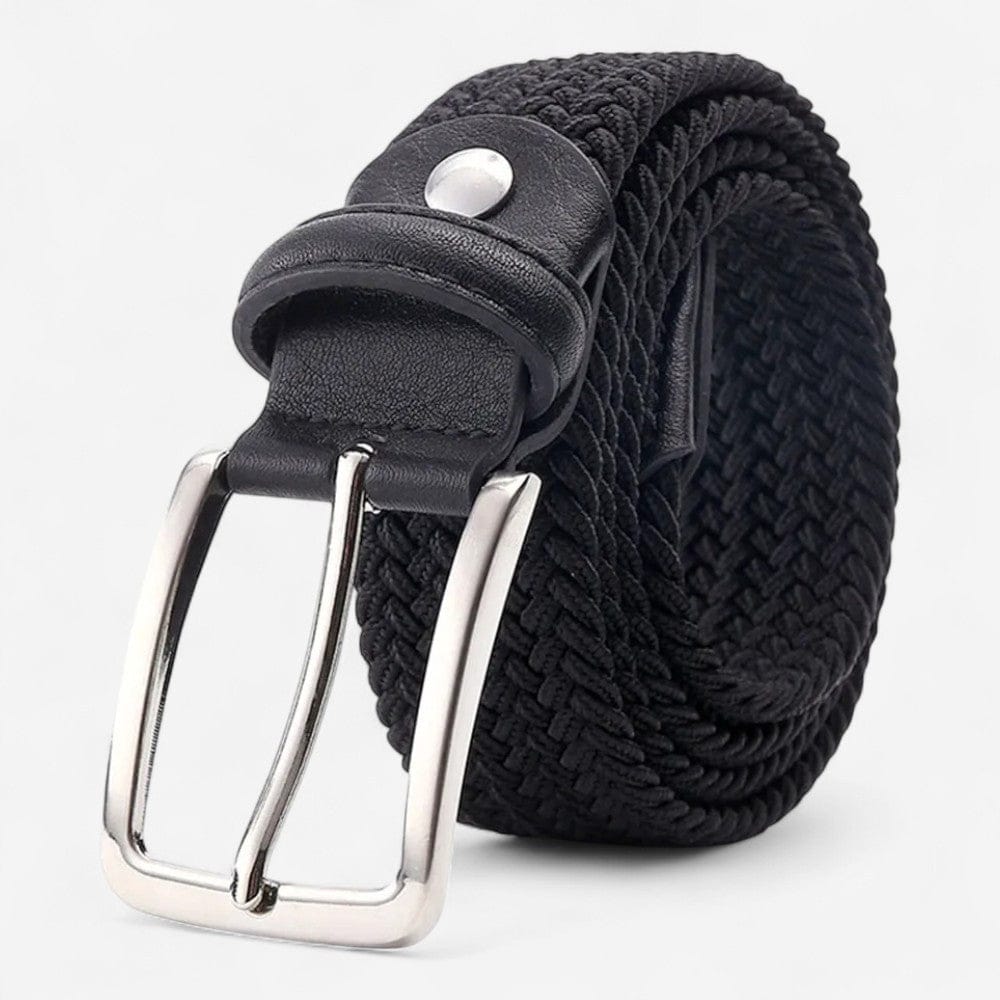 Maison de la Ceinture noir / 100cm Ceinture tressée homme - Elyon