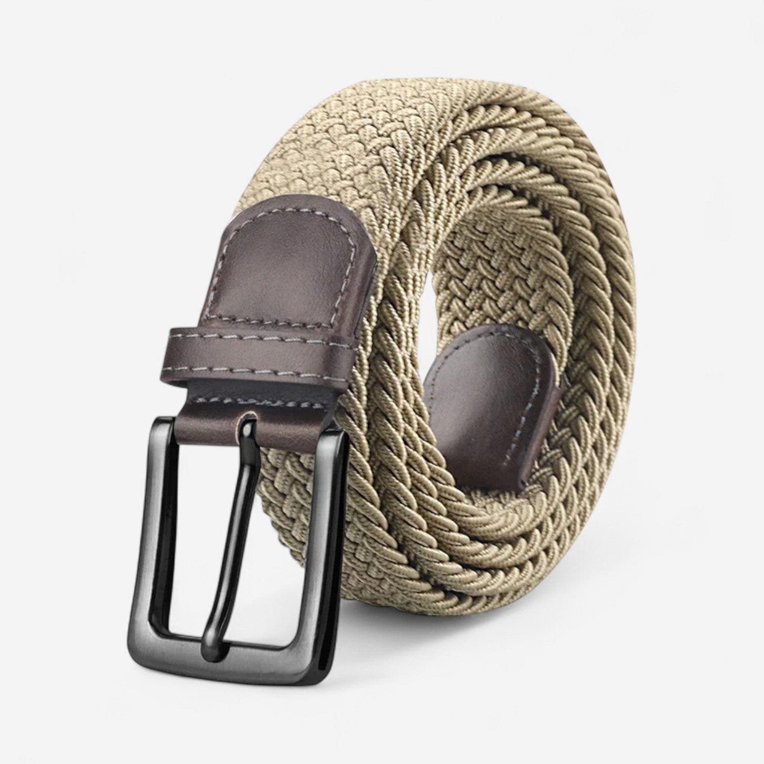 Maison de la Ceinture Kaki clair / 100cm Ceinture tressée homme - Orlan