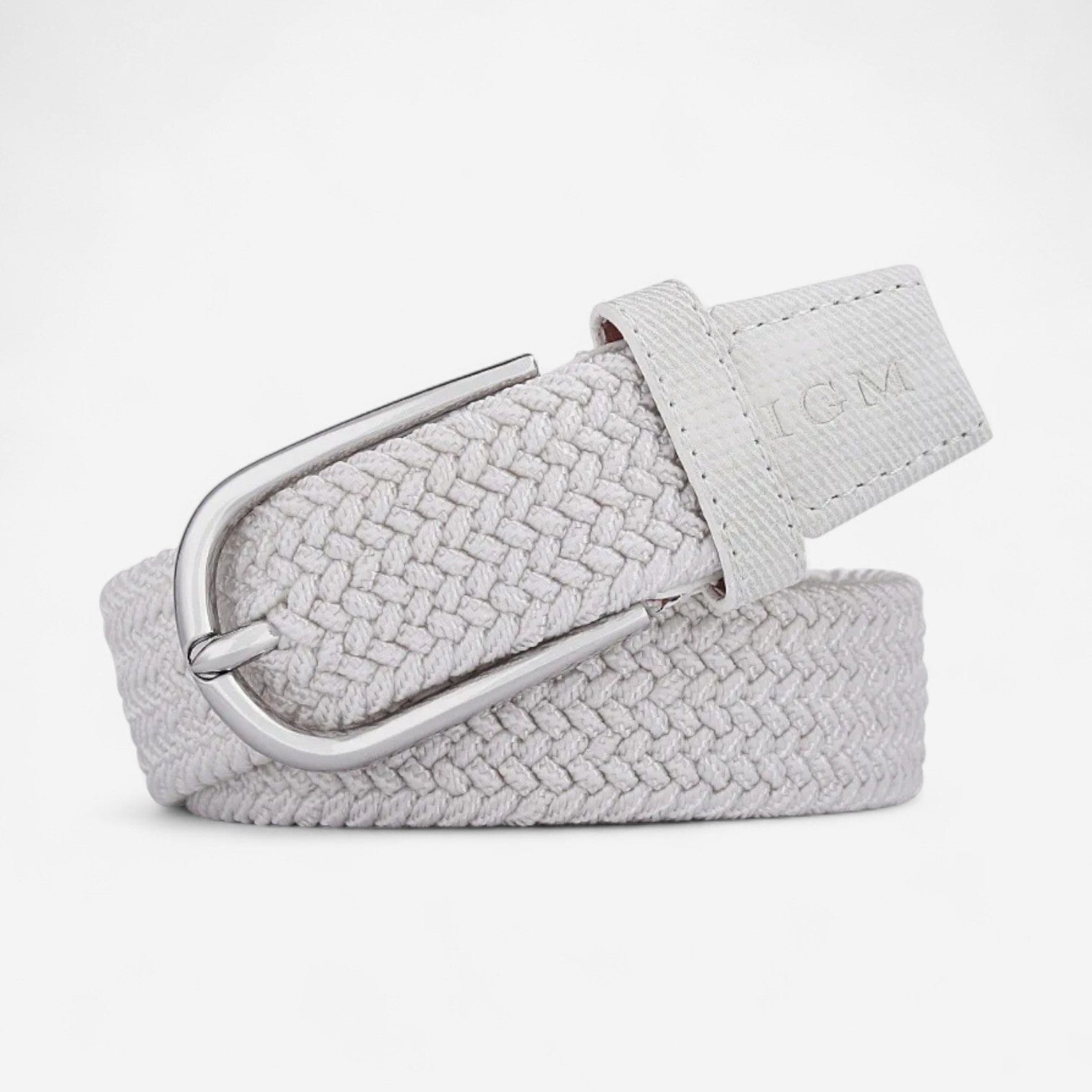 Maison de la Ceinture Blanc - Gris / 90cm Ceinture Tressée - Livia