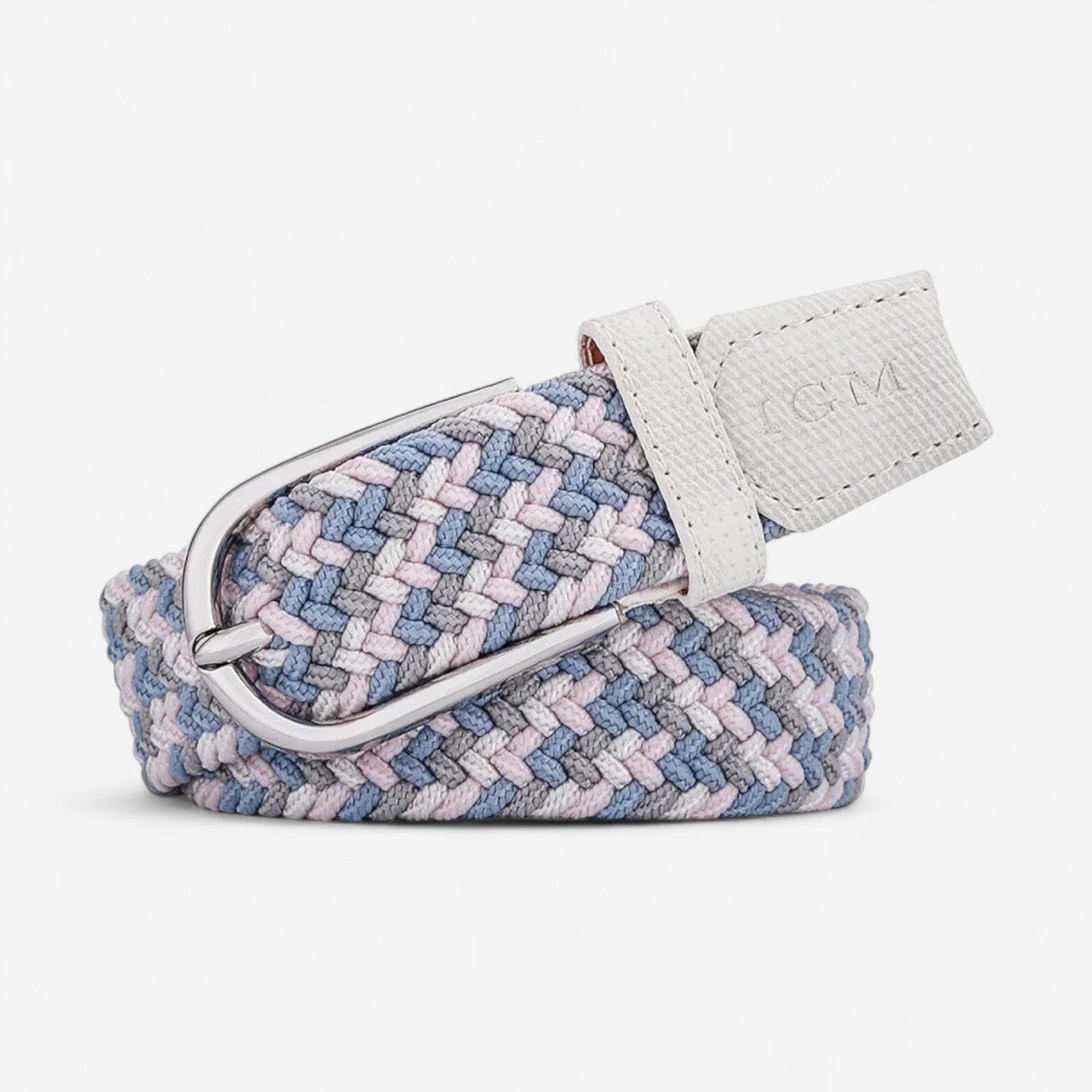 Maison de la Ceinture Bleu - Rose / 90cm Ceinture Tressée - Livia