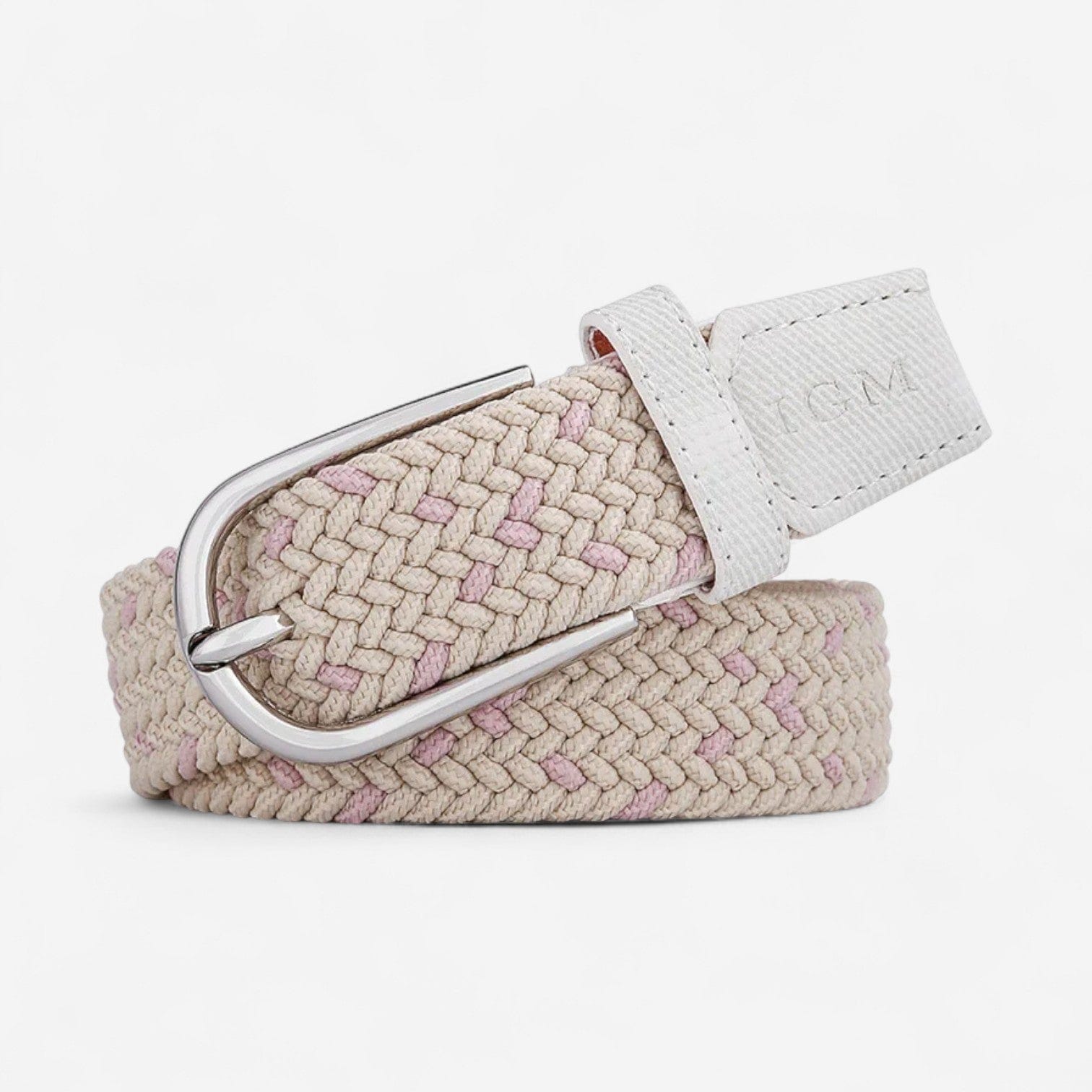 Maison de la Ceinture Jaune - Rose / 90cm Ceinture Tressée - Livia