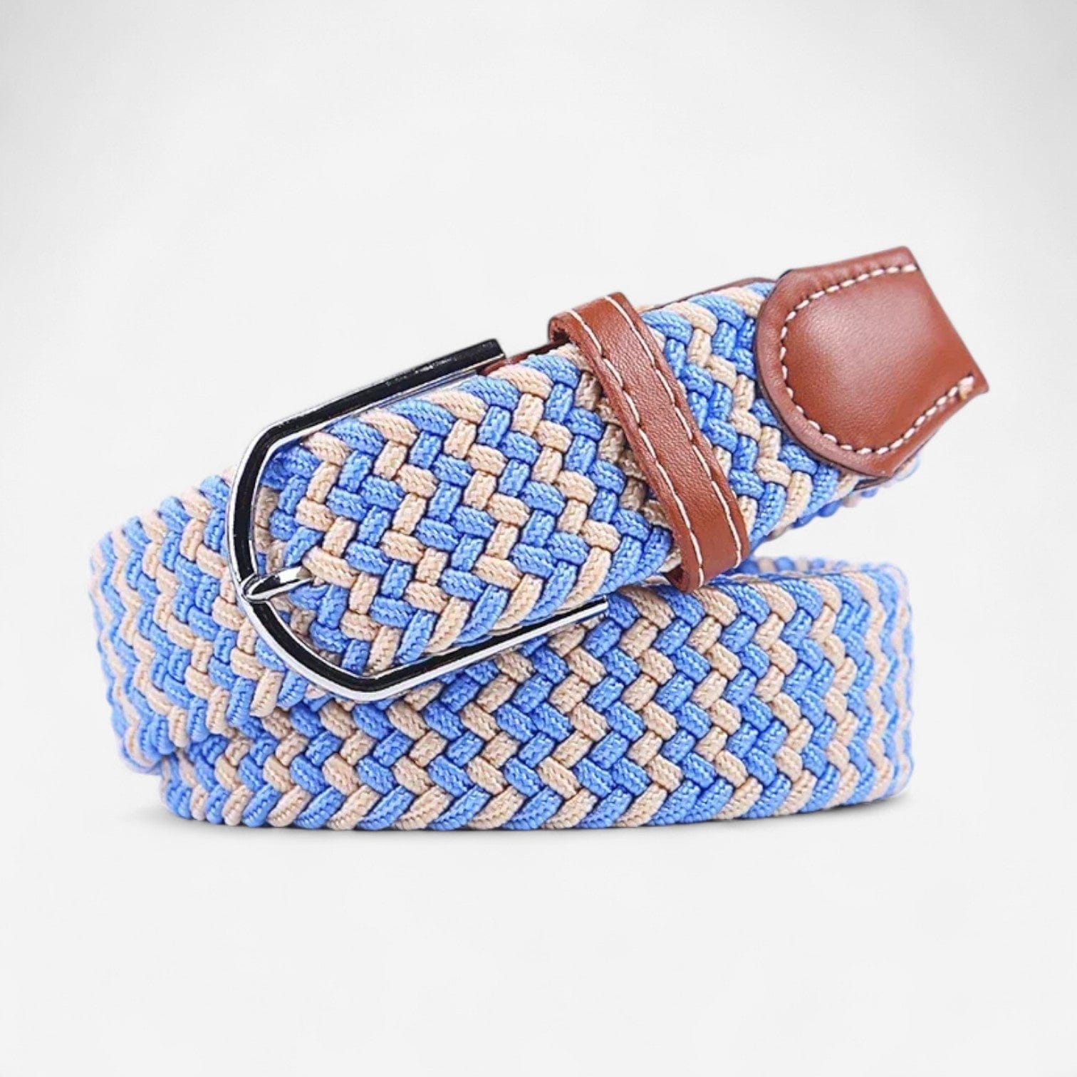 Maison de la Ceinture Beige - Bleu / 110cm Ceinture Tressée – Milo