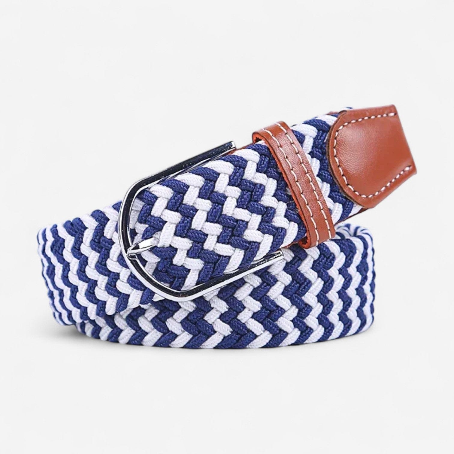 Maison de la Ceinture Bleu - Blanc / 110cm Ceinture Tressée – Milo