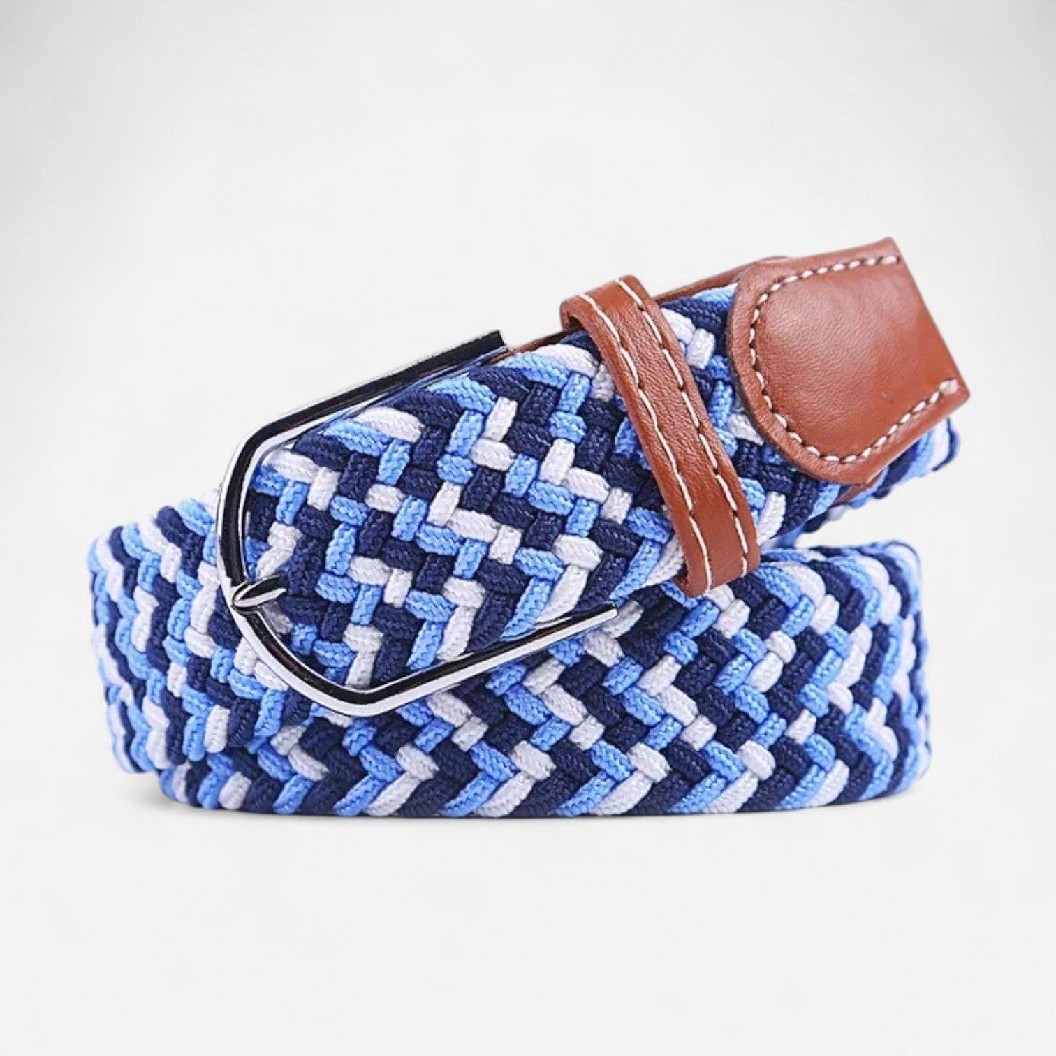 Maison de la Ceinture Bleu - Bleu - Blanc / 110cm Ceinture Tressée – Milo