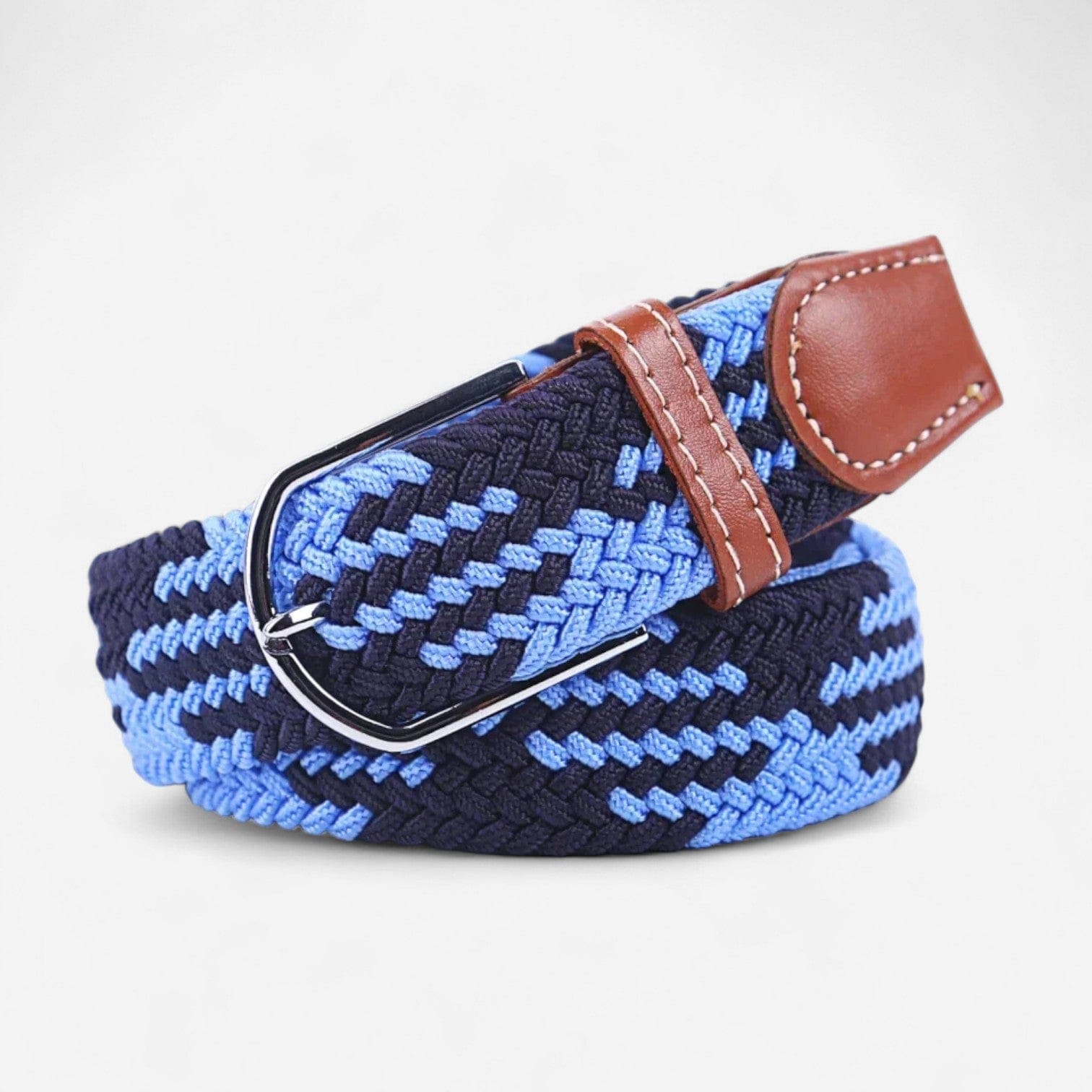 Maison de la Ceinture Bleu ciel - Bleu foncé / 110cm Ceinture Tressée – Milo