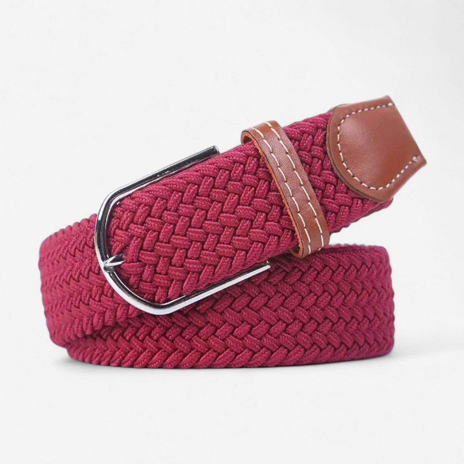 Maison de la Ceinture FB Rouge bordeaux / 110cm Ceinture Tressée – Milo