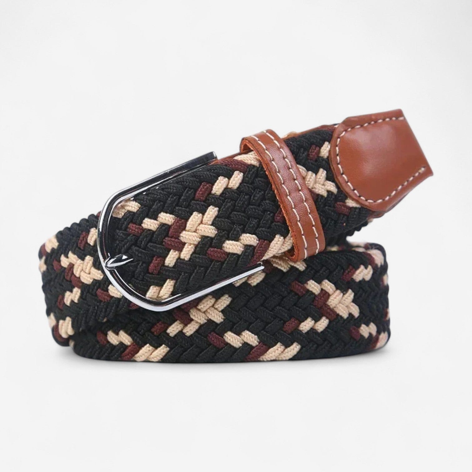 Maison de la Ceinture Noir - Beige - Café / 110cm Ceinture Tressée – Milo