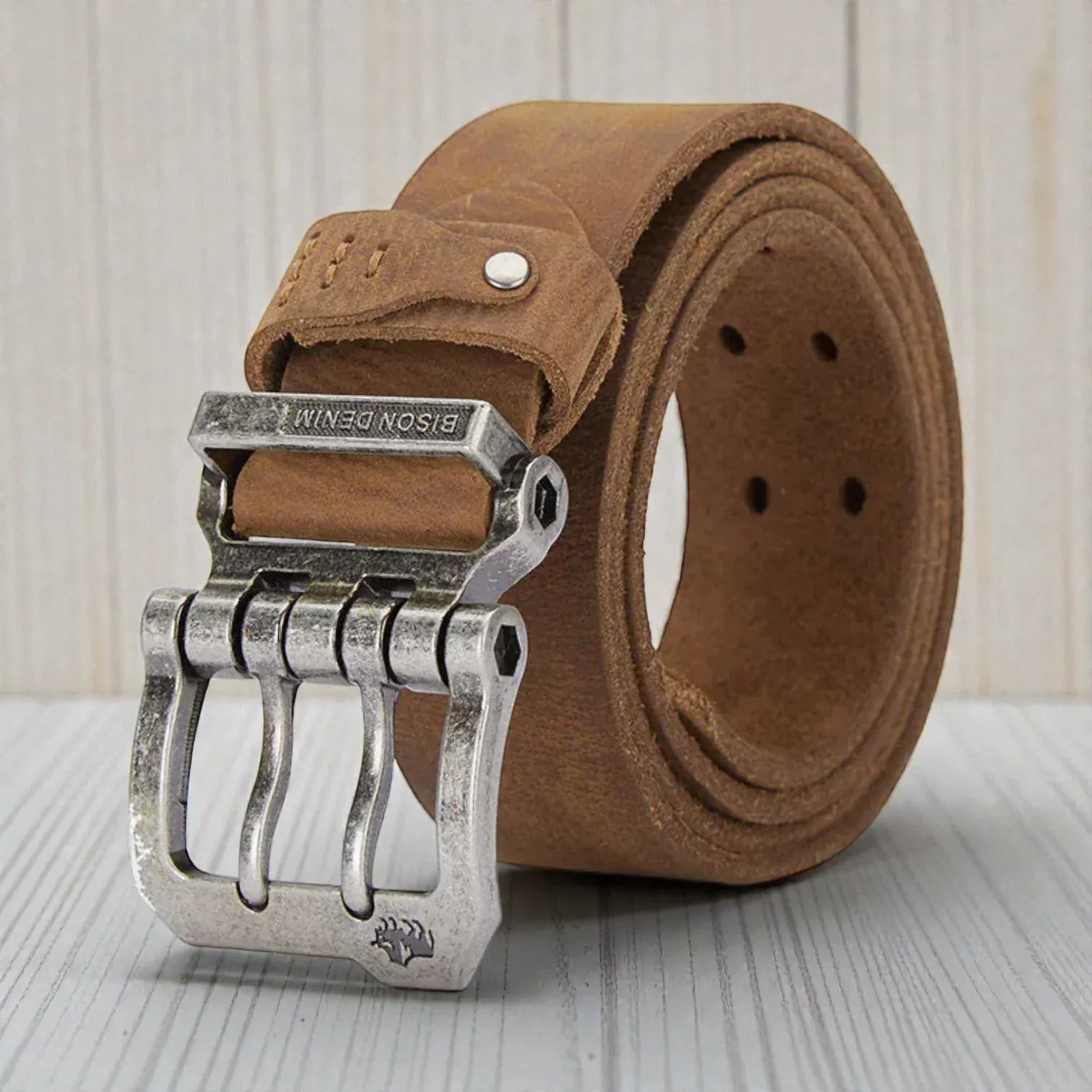 Maison de la Ceinture Double ardillon / 105cm Ceinture vuir vintage homme – Rovkan