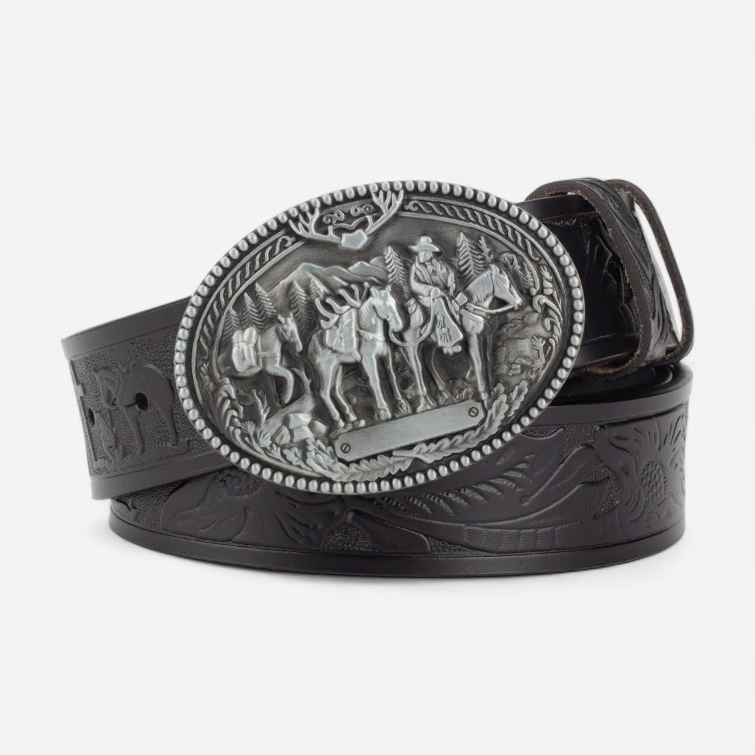 Maison de la Ceinture Gris - Noir / 90cm Ceinture western homme – Denver