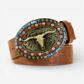 Maison de la Ceinture Cognac / Perle / 110cm Ceinture western - Longhornia